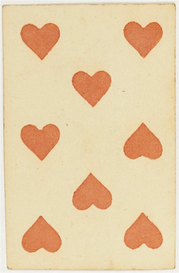 French Portrait card deck - 1827 - 8 of Hearts