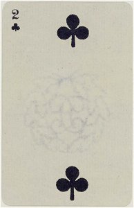 French Portrait card deck - 1850 - 2 of Clubs