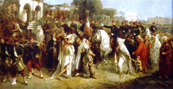 French expeditionary corps landing in Beyrouth 16 August 1860