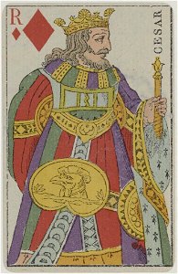 French Portrait card deck - 1850 - King of Diamonds