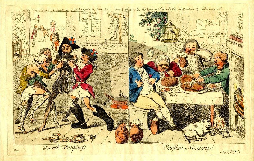 French happiness English misery. (BM J,4.91)