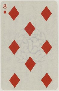 French Portrait card deck - 1850 - 8 of Diamonds