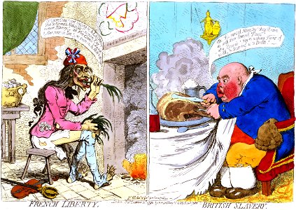 French-Liberty-British-Slavery-Gillray. Free illustration for personal and commercial use.