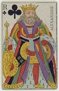 French Portrait card deck - 1850 - King of Clubs