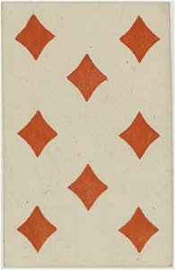 French Portrait card deck - 1853 - 8 of Diamonds