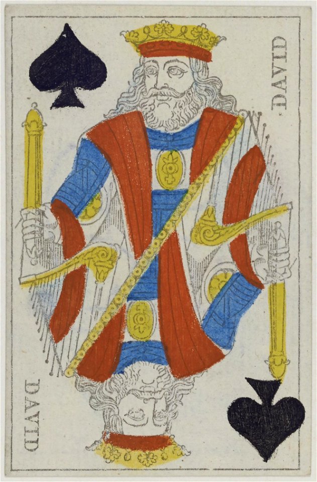 French Portrait card deck - 1853 - King of Spades