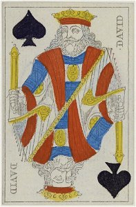 French Portrait card deck - 1853 - King of Spades