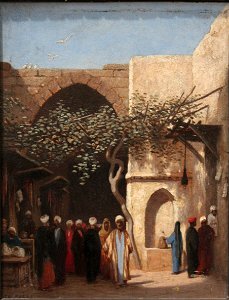 Charles-Théodore Frère - Entrée du bazar à Damas