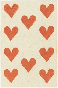 French Portrait card deck - 1813 - 10 of Hearts