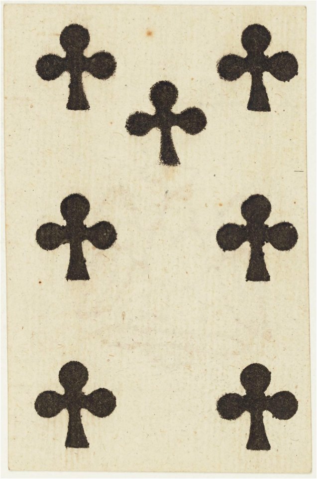French Portrait card deck - 1813 - 7 of Clubs
