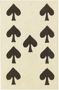 French Portrait card deck - 1813 - 9 of Spades