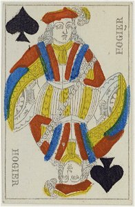 French Portrait card deck - 1853 - Jack of Spades