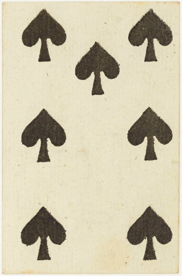 French Portrait card deck - 1813 - 7 of Spades