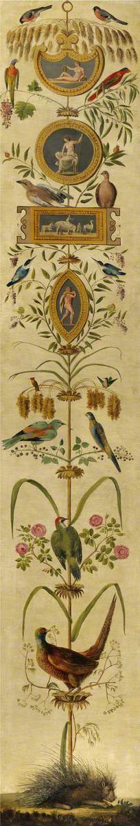 French School - Panel of Birds, Animals and Cameos Set in a Stylised Tree or Plant - 207803 - National Trust