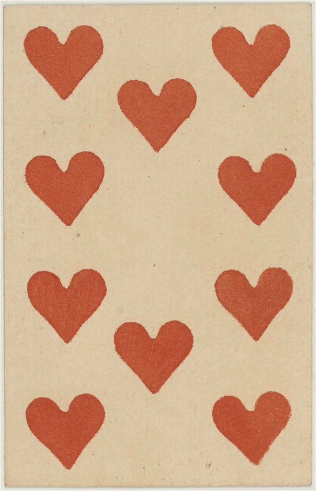 French Portrait card deck - 1816 - 10 of Hearts