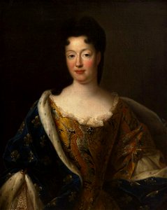 French School - Presumed portrait of Élisabeth Charlotte d'Orléans - Alte Pinakothek. Free illustration for personal and commercial use.