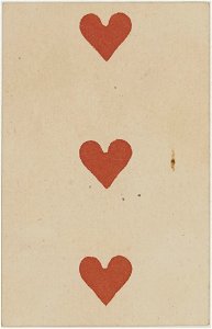 French Portrait card deck - 1816 - 3 of Hearts