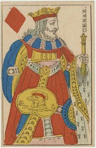 French Portrait card deck - 1816 - King of Diamonds