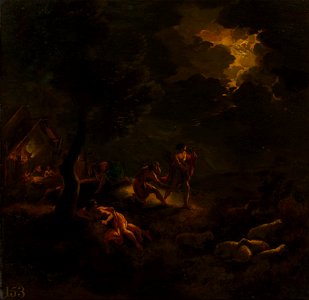 French School - The Angel Appearing to the Shepherds - RCIN 402780 - Royal Collection