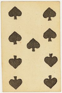 French Portrait card deck - 1827 - 9 of Spades