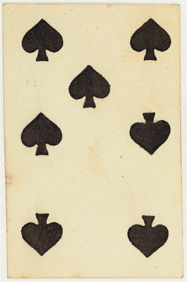 French Portrait card deck - 1827 - 7 of Spades