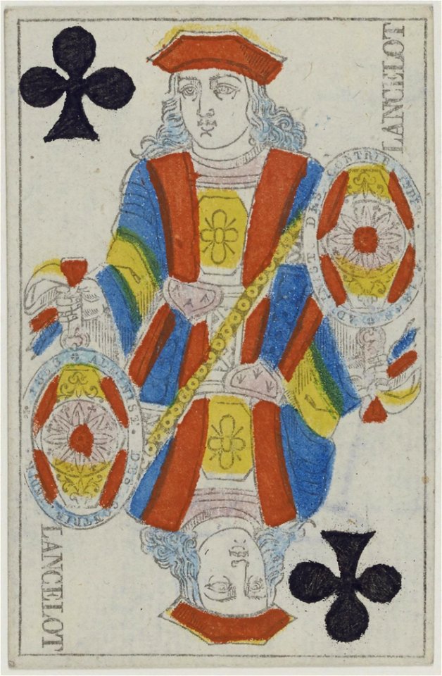 French Portrait card deck - 1853 - Jack of Clubs