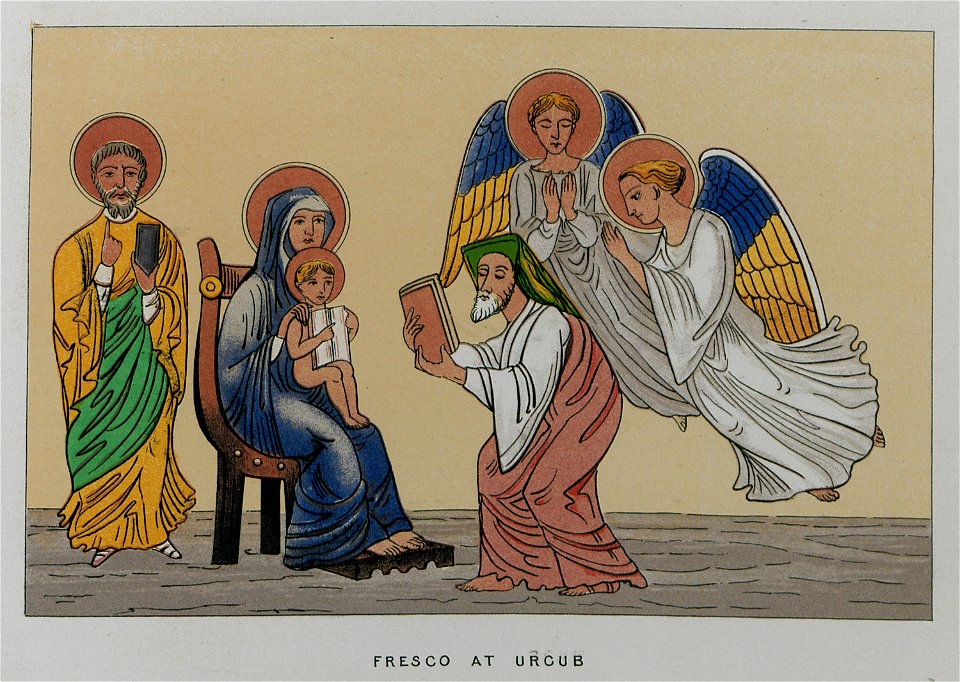 Fresco at Urgub - Texier Charles - 1864