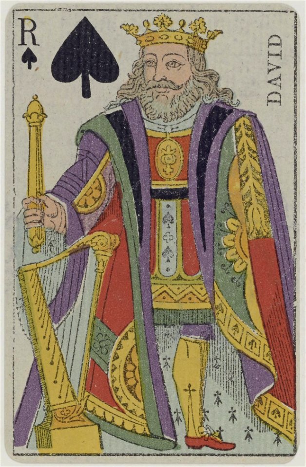 French Portrait card deck - 1850 - King of Spades
