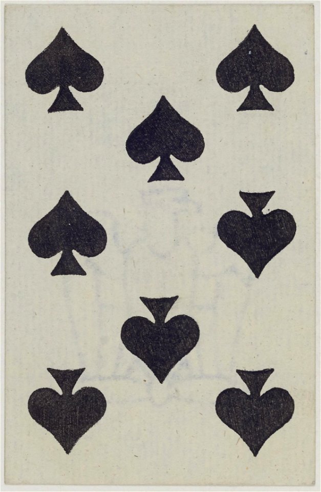 French Portrait card deck - 1853 - 8 of Spades