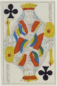French Portrait card deck - 1853 - King of Clubs