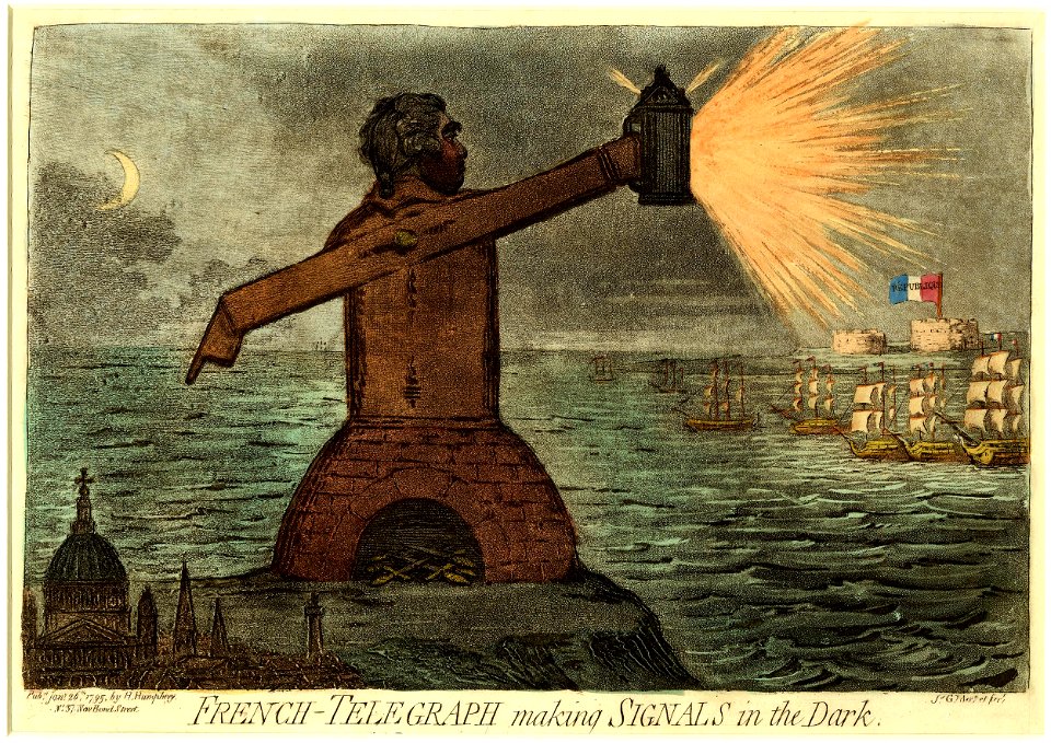 French-telegraph making signals in the dark (BM 1868,0808.6406)