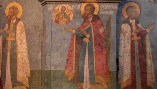 Frescos in Cathedral of the Archangel in Moscow - west wall 02