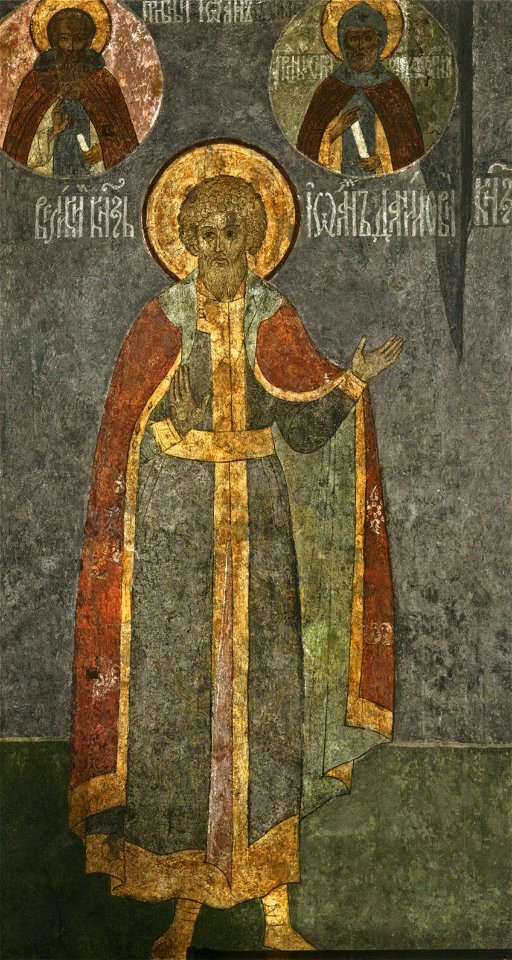Frescos in Cathedral of the Archangel in Moscow - south wall 02a - Ivan Kalita