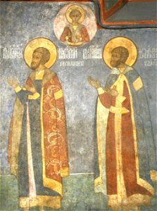 Frescos in Cathedral of the Archangel in Moscow - south wall 03a