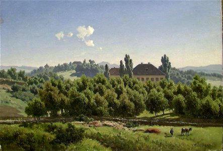 Joachim Frich - View of Bakke's Estate in Pilestredet in Oslo - NG.M.00418 - National Museum of Art, Architecture and Design