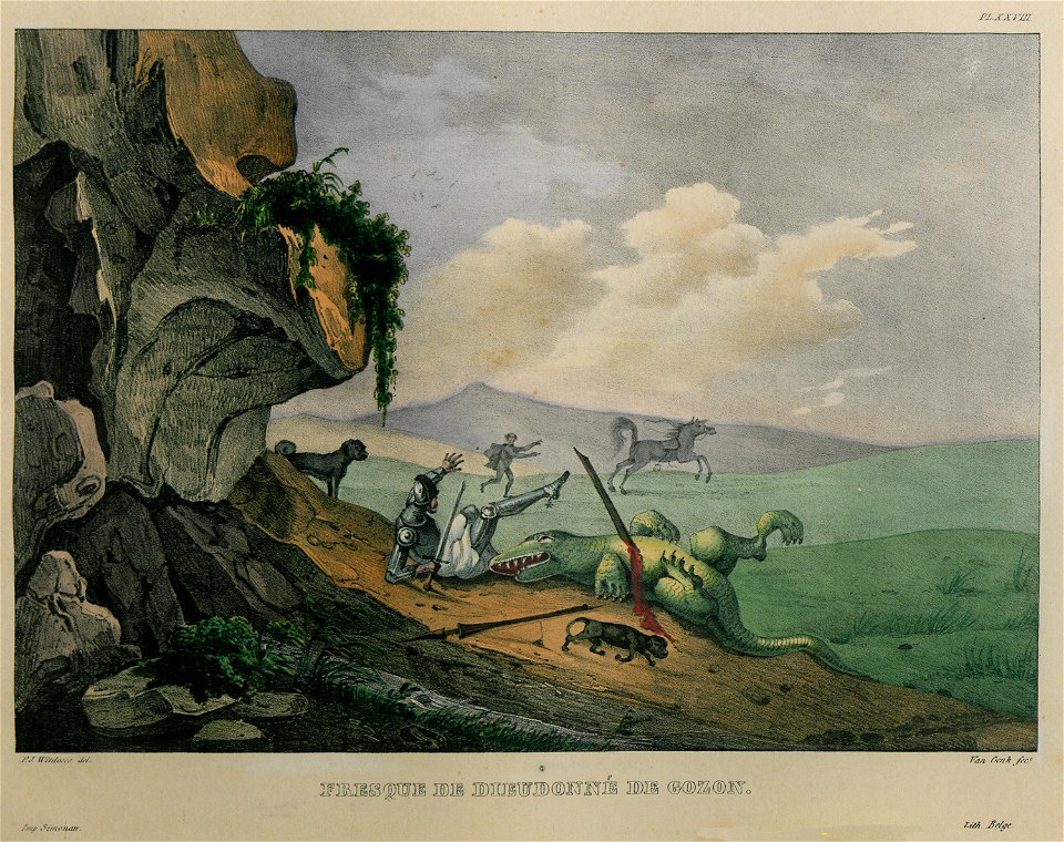 Fresque de Dieudonné de Gozon - Rottiers Bernard Eugène Antoine - 1828