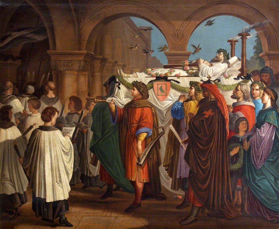 Friederich Wilhem Ferdinand Theodor Albert (1822-1867) - The Funeral of Walther von der Vogelweide (c.1170–c.1230), the Minnesinger - 884906.1 - National Trust