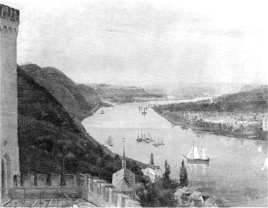 Aussicht aus Schloss Stolzenfels nach Koblenz-C172