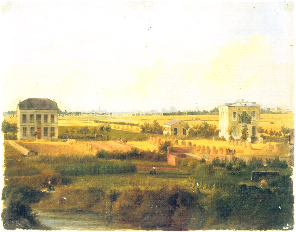 Aussicht aus Schloss Brühl nach Köln-C167