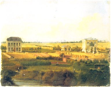 Aussicht aus Schloss Brühl nach Köln-C167
