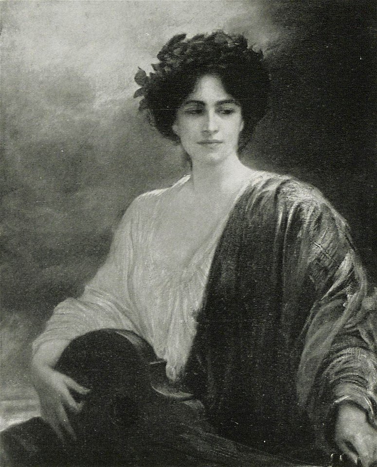 Friedrich August von Kaulbach - Gitarrespielerin