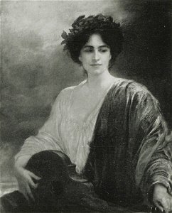 Friedrich August von Kaulbach - Gitarrespielerin