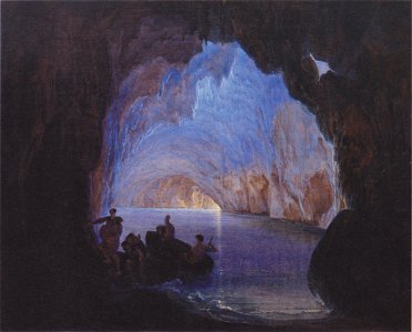 Heinrich Jakob Fried - Die blaue Grotte von Capri - 1835