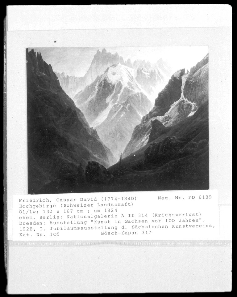 Friedrich - Hochgebirge (Schweizer Landschaft), um 1824