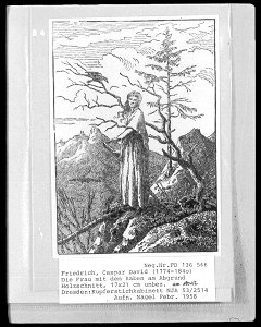 Friedrich - Die Frau mit dem Raben am Abgrund, 1801-1802
