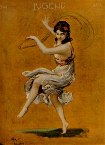 Friedrich August von Kaulbach - Isadora Duncan, 1902. Jugend Nr. 38, 1904