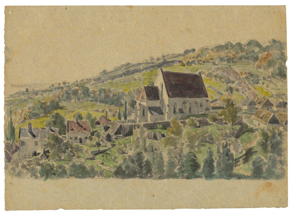 Friedrich Carl von Scheidlin - View of Gothic Church in Jur near Bratislava - K 247 - Slovak National Gallery