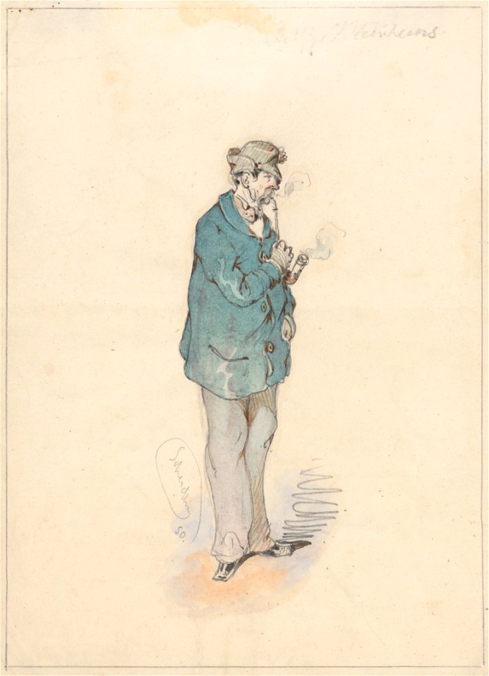 Friedrich Carl von Scheidlin - Man with a Pipe - K 5175 - Slovak National Gallery