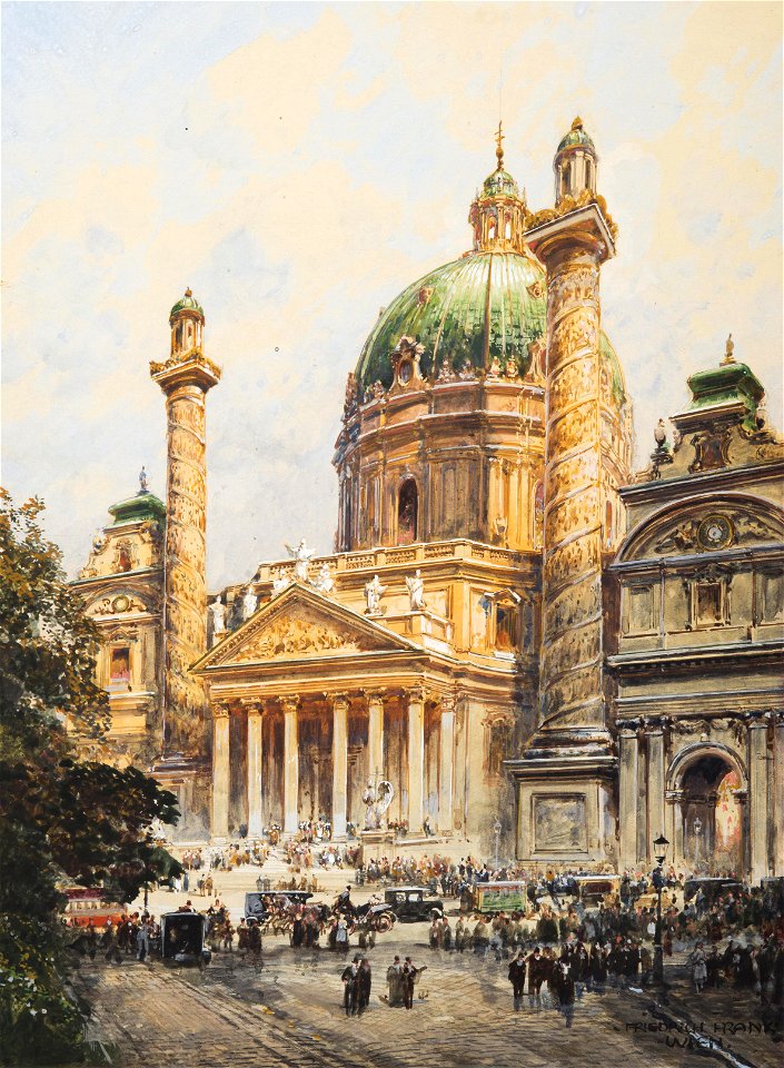 Friedrich Frank– View of Karlskirche