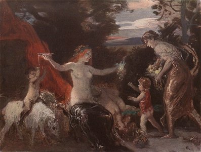 Friedrich August von Kaulbach - Herbstfest (Skizze)